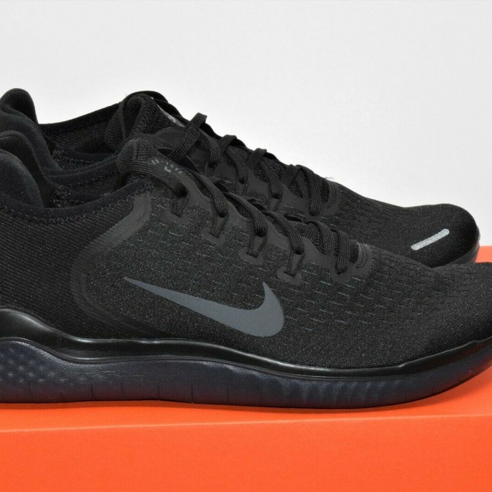 Nike Free RN 2018 Running Shoes Black Anthracite 942836-002 Size 8